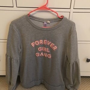Grey feminism sweatshirt